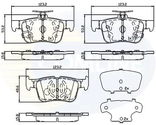Тормозные колодки дисковые задняя ось COMLINE CBP32243