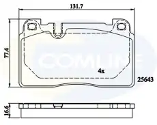 Тормозные колодки дисковые COMLINE CBP02302