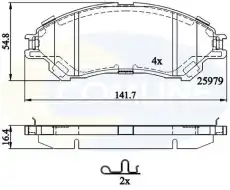 Тормозные колодки дисковые передняя ось COMLINE CBP32314