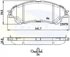 Тормозные колодки дисковые передняя ось COMLINE CBP32314