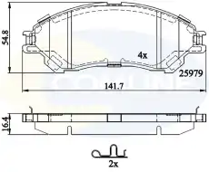Тормозные колодки дисковые передняя ось COMLINE CBP32314