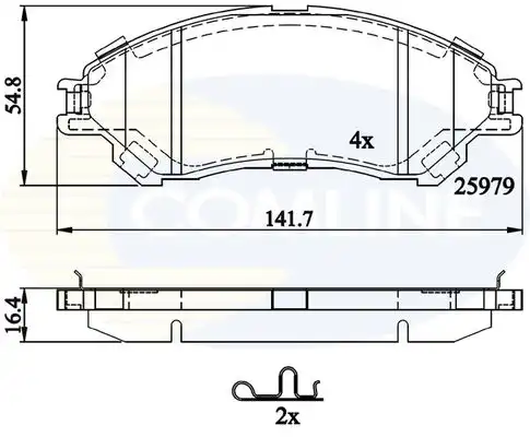 Тормозные колодки дисковые передняя ось COMLINE CBP32314