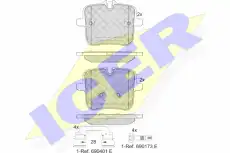 Тормозные колодки дисковые ICER 182308
