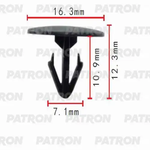 P370416 Клипса пластмассовая PATRON
