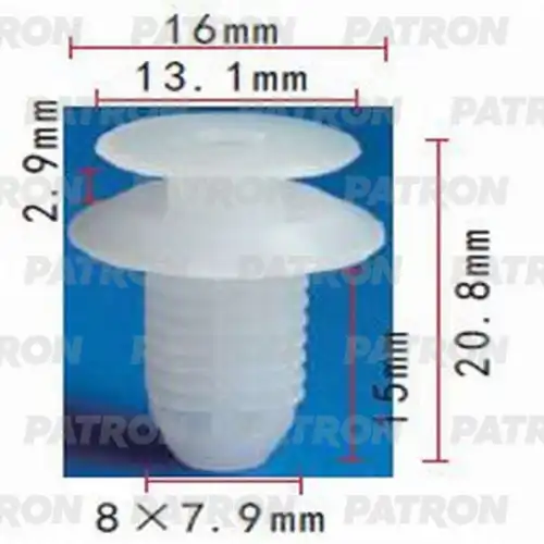 P371111 P37-1111 PATRON Клипса пластмассовая
