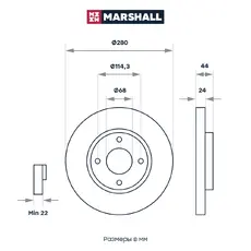 Тормозной диск MARSHALL M2000472
