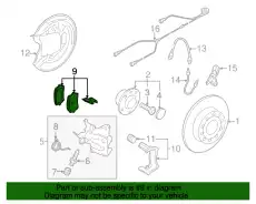 Тормозные колодки дисковые VAG 1K0 698 451 H