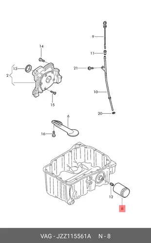 Фильтр масляный VAG JZZ115561A