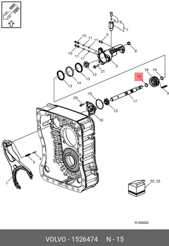 Кольцо уплотнительное автомобильное VOLVO 1526474