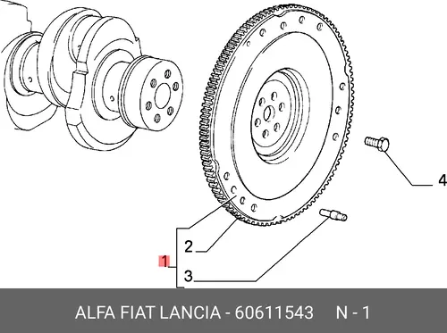 МАХОВИК ДВИГАТЕЛЯ COMPL 60611543 LANCIA