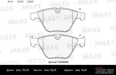 Тормозные колодки дисковые передняя ось MILES E500302