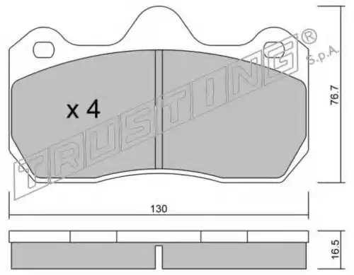колодки дисковые торм. перед. Seat 407.0 TRUSTING