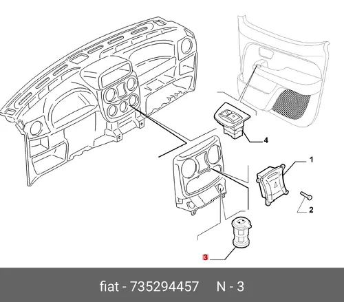 РОЗЕТКА 735294457 ALFA ROMEO