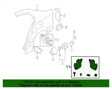SPLASH GUARD SET, RR. 08P09-SNA-100R1 HONDA