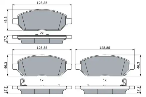 Тормозные колодки дисковые BOSCH 0 986 424 842