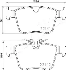 Тормозные колодки дисковые ASHIKA 51-00-0313