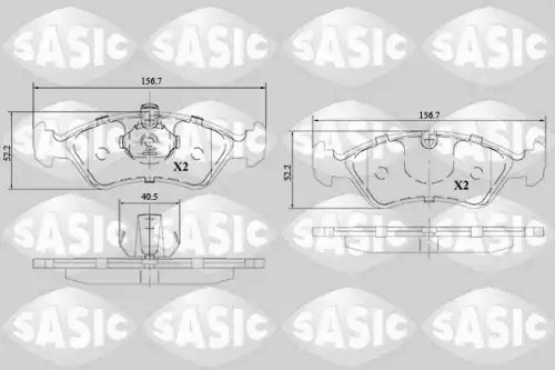 Тормозные колодки дисковые SASIC 6216142