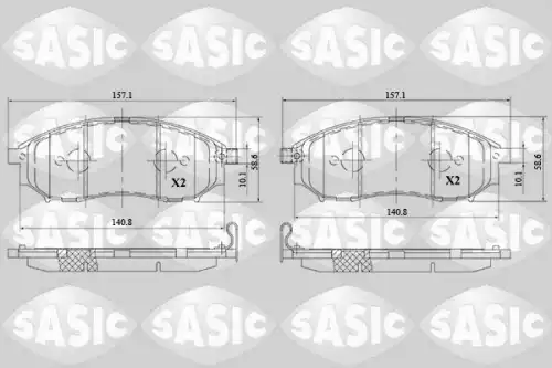 Тормозные колодки дисковые SASIC 6214036