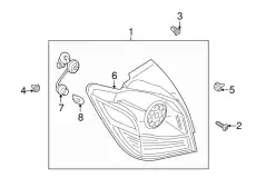 LAMP ASSY,COMBINATION,RR LH 8330B195 MITSUBISHI