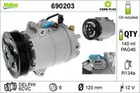 Компрессор, кондиционер 690203 VALEO