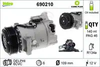 Компрессор, кондиционер 690210 VALEO
