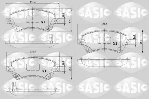 Тормозные колодки дисковые SASIC 6216108