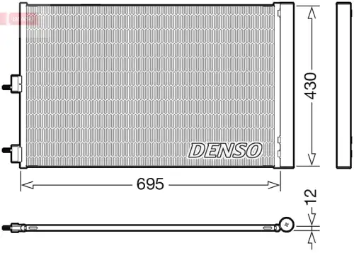 Радиатор кондиционера (конденсатор) DENSO DCN17061