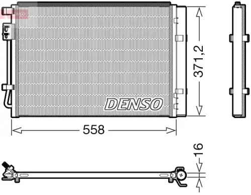Радиатор кондиционера (конденсатор) DENSO DCN41015