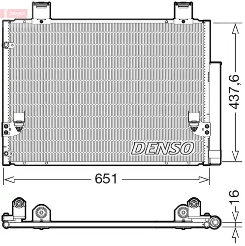Радиатор кондиционера (конденсатор) DENSO DCN50057