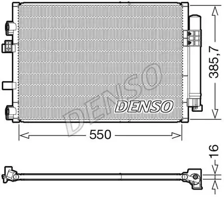 Радиатор кондиционера (конденсатор) DENSO DCN10044