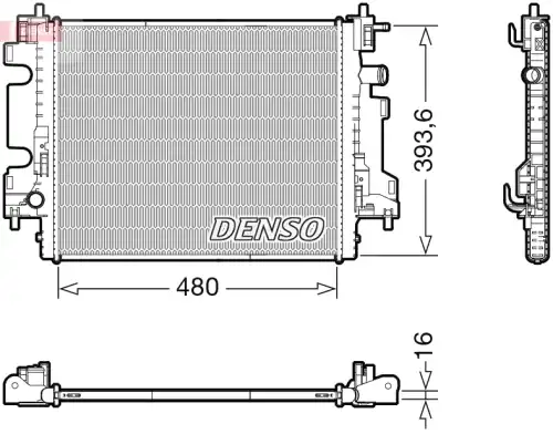 Радиатор системы охлаждения двигателя DENSO DRM23113