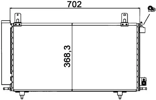 Конденсер кондиционера AC 122 000S MAHLE