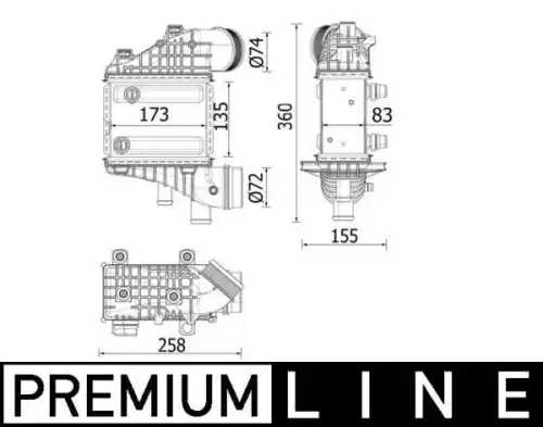 Интеркулер MAHLE CI 552 000P