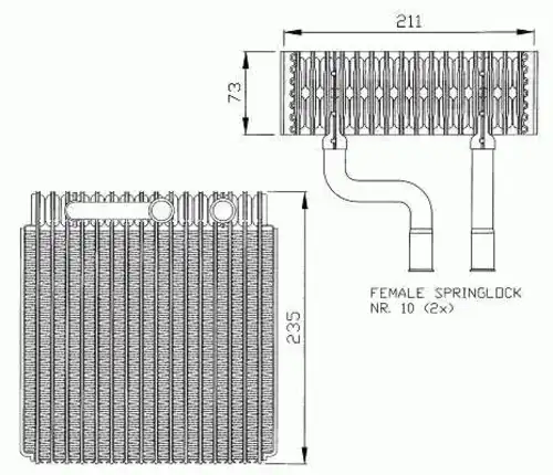 испаритель кондиционера Ford 36073 NRF