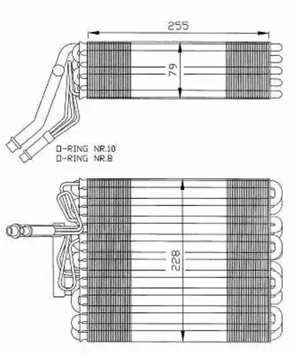 испаритель кондиционера VW 36025 NRF