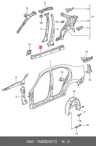 Порог 1M0809072 VAG