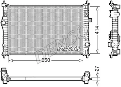 Радиатор системы охлаждения двигателя DENSO DRM21104