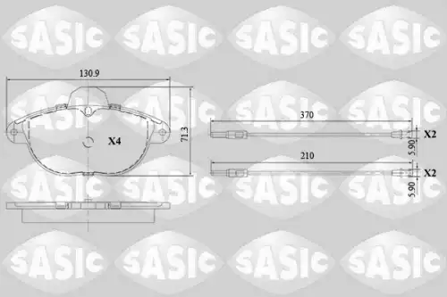 Тормозные колодки дисковые SASIC 6210068