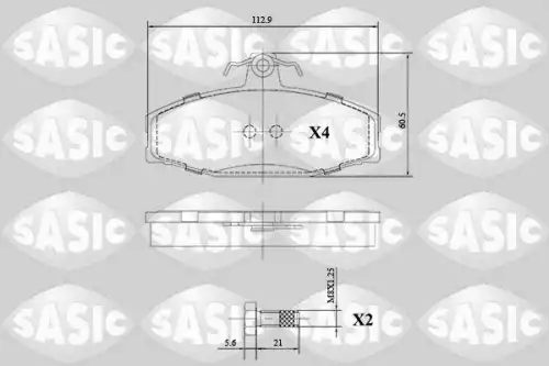 Тормозные колодки дисковые SASIC 6216141