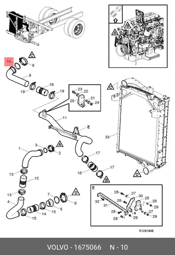 Кольцо уплотнительное автомобильное VOLVO 1675066