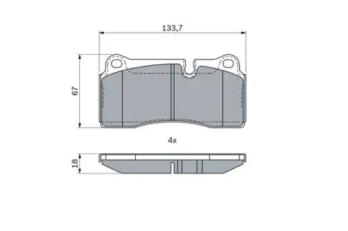 Тормозные колодки дисковые BOSCH 0 986 494 957