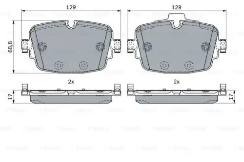 Тормозные колодки дисковые BOSCH 0 986 424 389