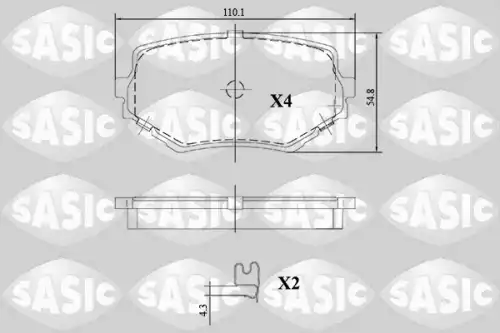Тормозные колодки дисковые SASIC 6216123