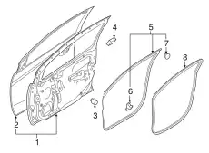 ПАНЕЛЬ ДВЕРИ ПЕРЕДНЯЯ ПРАВАЯ 5700B596 MITSUBISHI