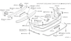 Усилитель бампера INFINITI 850322Y900