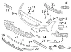 Брызговик радиатора VOLVO 31690842