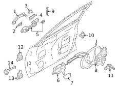 Ручка двери NISSAN 806456CA1B