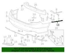 MOLDING ASSY., L. RR 71565TVAA50 HONDA