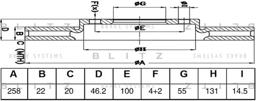 Тормозной диск BLITZ BS0527