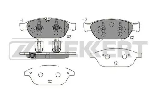Тормозные колодки дисковые передняя ось ZEKKERT BS2425